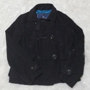 American Eagle small black peacoat